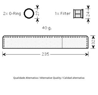 Filtro deshidratante Toyota Auris/Avensis/Corolla // Lexus