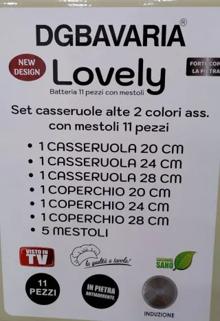 Set 11 Pezzi Pentole DGBAV Love