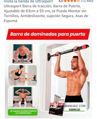 Nueva! Barra abdominadas de 74 a 97 cm