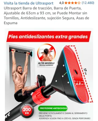 Nueva! Barra abdominadas de 74 a 97 cm