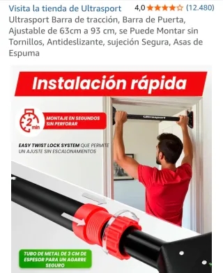 Nueva! Barra abdominadas de 74 a 97 cm