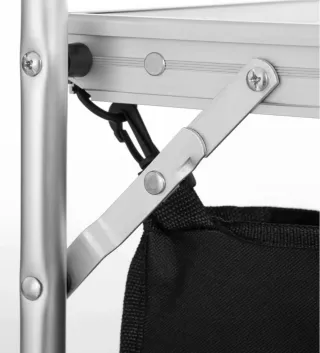 Mesa Cocina de Camping con Paraviento y Almacenaje