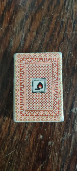 Caja de cerillas, diseño... 7 de copas