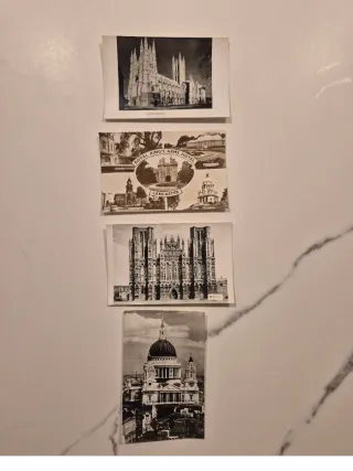 Lote 4 Postales Vintage Inglaterra Sin Escribir