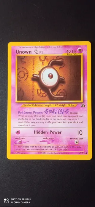 Carta Pokémon Unown [E] 67/75