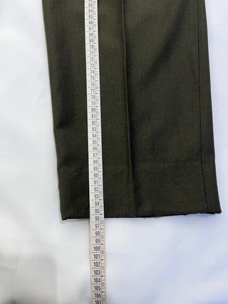 Burberrys London Green Wool Trousers 46 Classic Ta