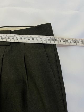 Burberrys London Green Wool Trousers 46 Classic Ta