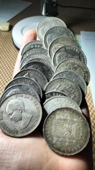 Monedas 5 Pesetas Plata