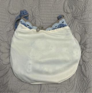 Bolso Crochet Boho Azul Hombro