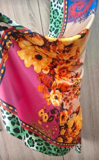 Maxi Pañuelo Zara Estampado Vintage Flores