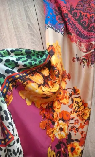 Maxi Pañuelo Zara Estampado Vintage Flores