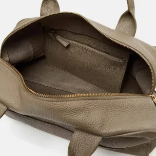 Bolso Zara Piel Nuevo Beige/Topo