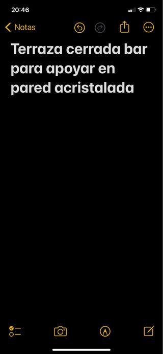 Terraza cerrada bar para apoyar