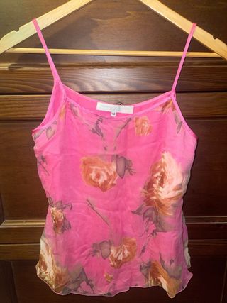 Maglietta Hubert Gasser rosa floreale taglia 42