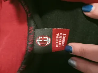 Felpa AC Milan zip rossa e nera