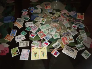 Lote 80 sellos China, Marruecos, Ceilán...