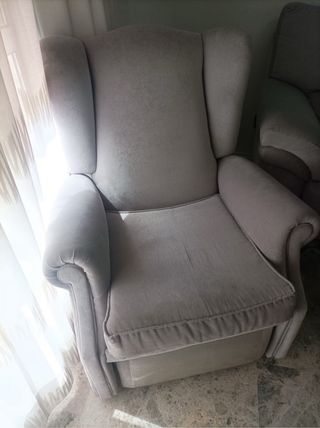 Sofá 3 plazas 1,90m y sofá 1 plaza gris