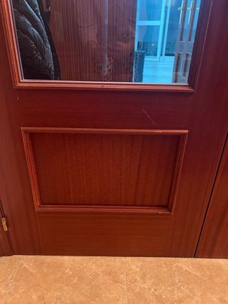 Puertas de salón de madera con cristal
