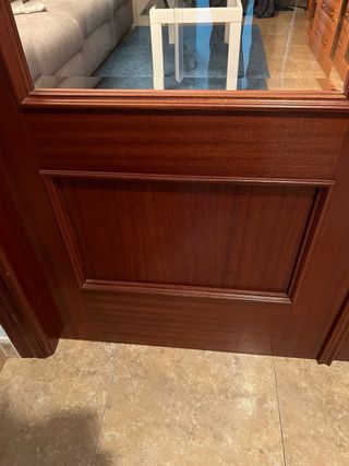 Puertas de salón de madera con cristal