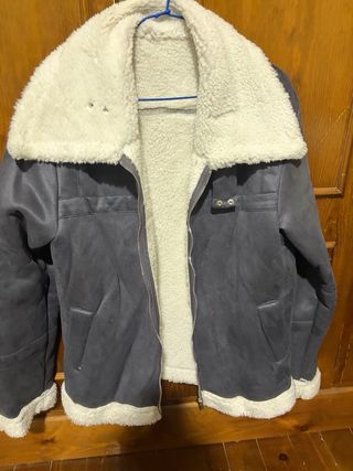 Cazadora borreguillo azul talla M