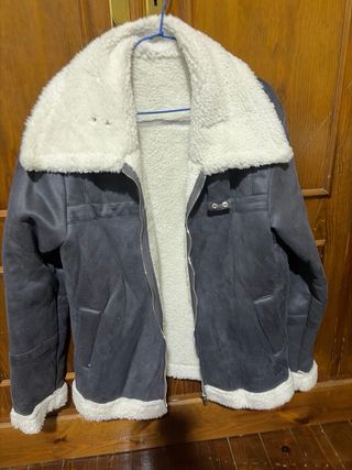 Cazadora borreguillo azul talla M