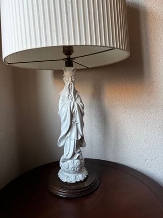 Lámpara de mesa figura porcelana