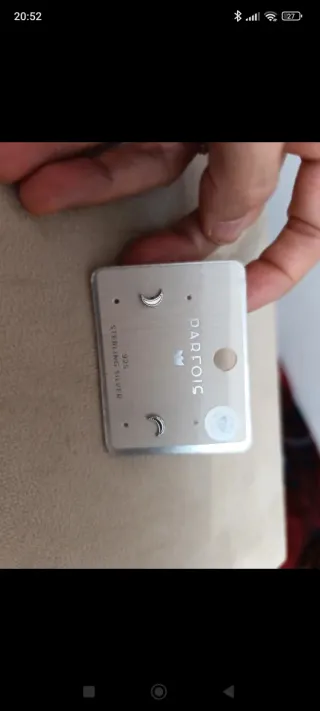 Pendientes de plata Luna