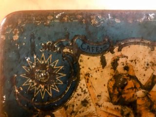 caixa/caja/antigua/lata/metálica/hojalata/vintage