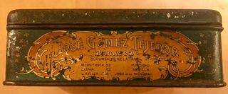 caixa/caja/antigua/lata/metálica/hojalata/vintage