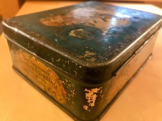 caixa/caja/antigua/lata/metálica/hojalata/vintage