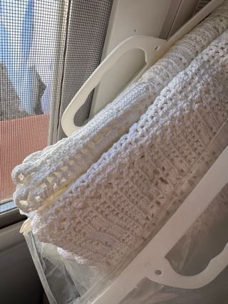 Colcha Crochet Blanca Cama 90. 2 uds, precio p/ud.