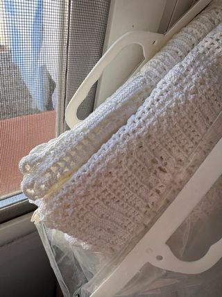 Colcha Crochet Blanca Cama 90. 2 uds, precio p/ud.