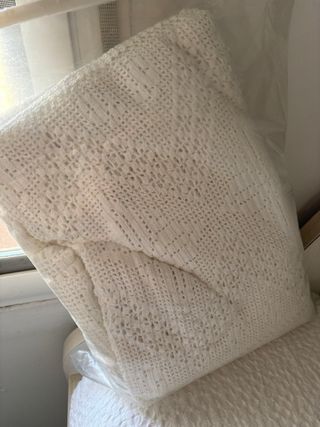 Colcha Crochet Blanca Cama 90. 2 uds, precio p/ud.