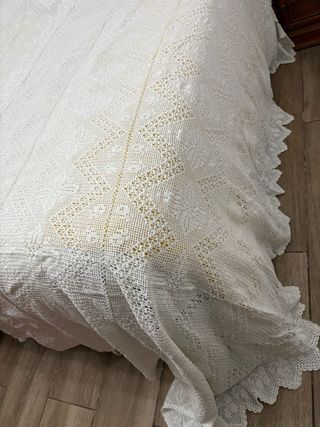 Colcha Crochet Blanca Cama 90. 2 uds, precio p/ud.