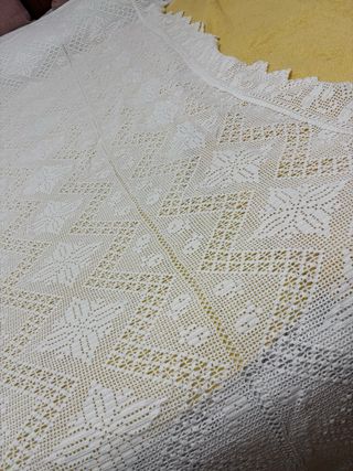 Colcha Crochet Blanca Cama 90. 2 uds, precio p/ud.