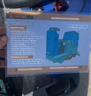 Fregadora industrial conductora nueva