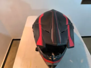 Casco Moto VIRTUE DOT Negro/Rojo Talla S