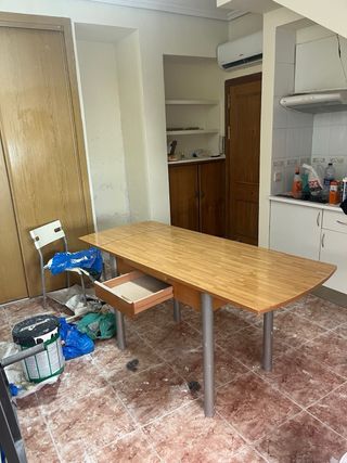 Mesa extensible madera y metal