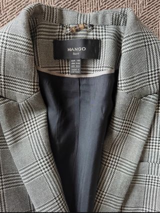 Blazer Mango Suit cuadro príncipe de Gales – Talla