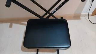 Teclado Piano Eléctrico con Soporte y Banqueta