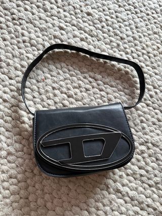 Borsa Diesel nera con grande logo