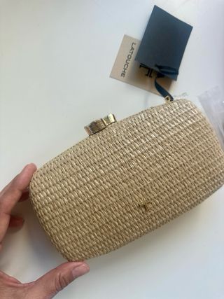 Bolso Clutch Latouche Rafia y Cuarzos