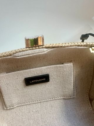 Bolso Clutch Latouche Rafia y Cuarzos