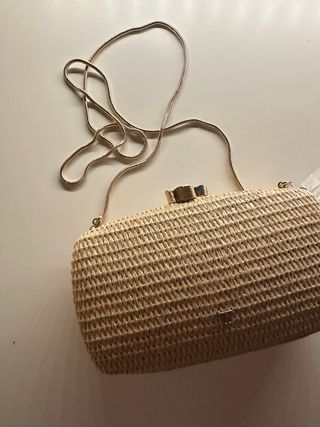 Bolso Clutch Latouche Rafia y Cuarzos