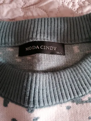 Camisola MODA  Cindy Azul/Branco