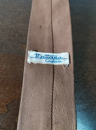 Cravatta stretta vintage pelle artigianale