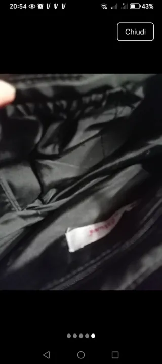 Borsa a tracolla nera in pelle