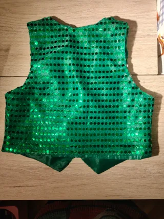 Chaleco lentejuelas verde niño talla 4 años