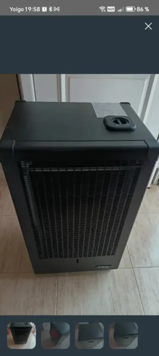 Estufa de gas negra/gris