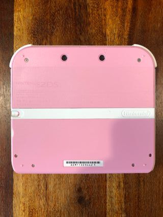 Nintendo 2ds rosa bianco + sd + caricatore